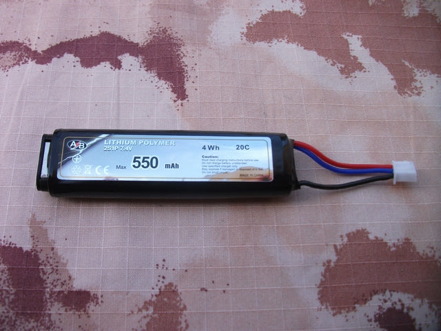 Li-Po Batteria 550mAh 7,4v 20c per Pistole Elettriche