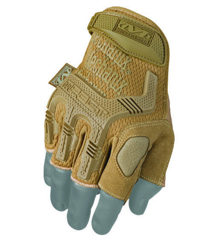 Mechanix M-Pact Tan Fingerless Guanti Mezze Dita by Mechanix