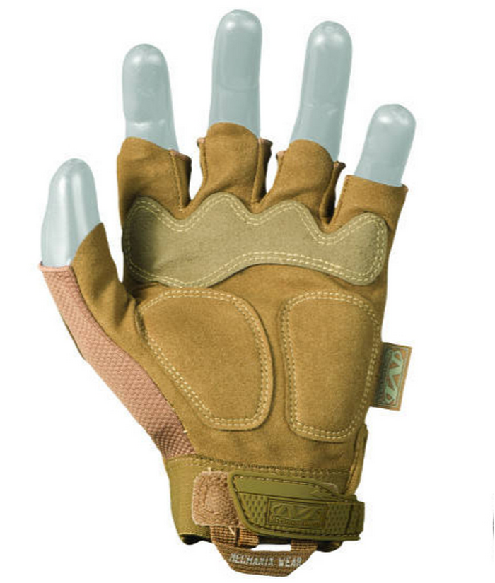 Mechanix M-Pact Tan Fingerless Guanti Mezze Dita by Mechanix