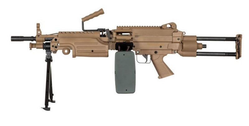 M249 PARA Tan SA-249 CORE Machine Gun Replica by Specna Arms