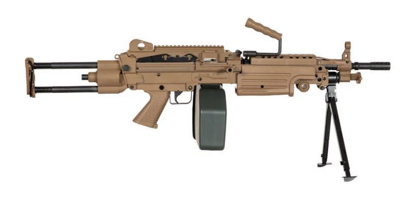 M249 PARA Tan SA-249 CORE Machine Gun Replica by Specna Arms