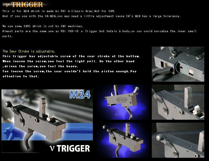 M24 v-Trigger Grilletto Rinforzato by PDI