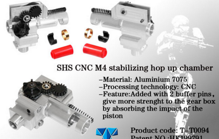 M4 - M16 Aluminum CNC Hop Up Chamber by SHS