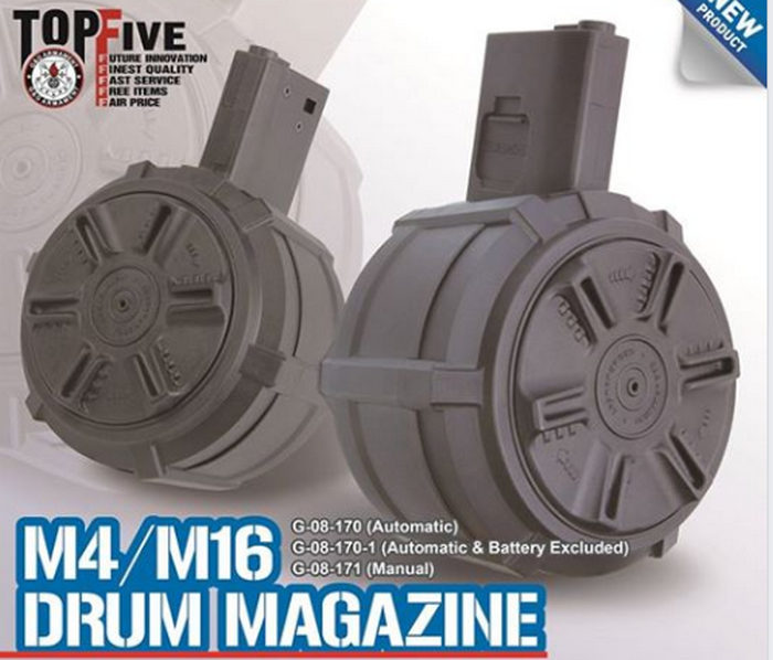 M4 - M16 Auto Drum 2300bb Magazine G-08-170-1 by G&G