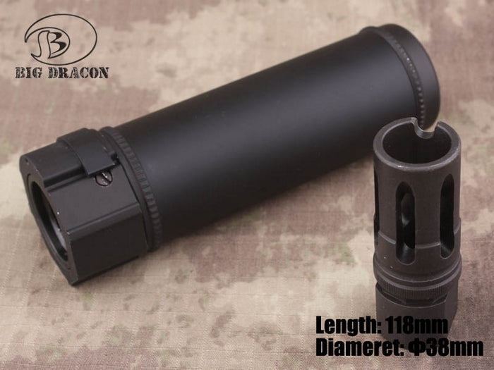 M4 - M16 14x1mm. SX Silenziatore a Sgancio Rapido by Big Dragon