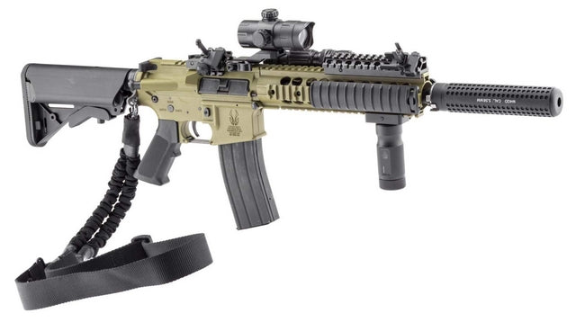 M4 SBR Dynamics Tan BAW Full Metal Blow Back Recoil Shock by Bo Manufacture