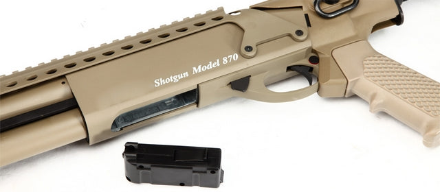 M870 Breacher Medium Dark Earth Shotgun Full Metal by G&P