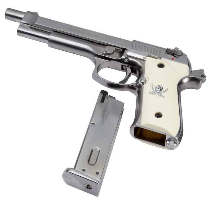 M92F Sword Cutlass GBB Satin Chrome Full Metal Socom Gear by We