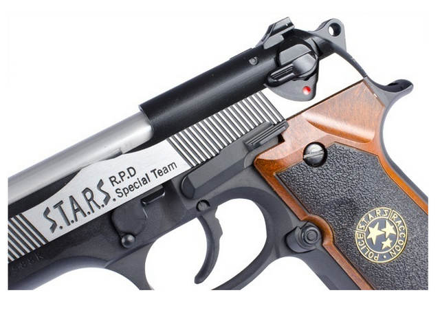 M92 Biohazard Full Auto Samurai Edge Silver & Black Full Metal by We