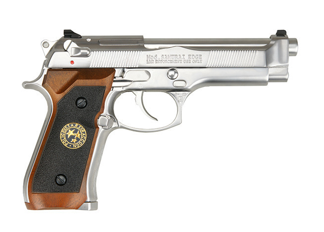 WE M92 Full Auto Biohazard Samurai Edge Silver Chrome Full Metal by WE