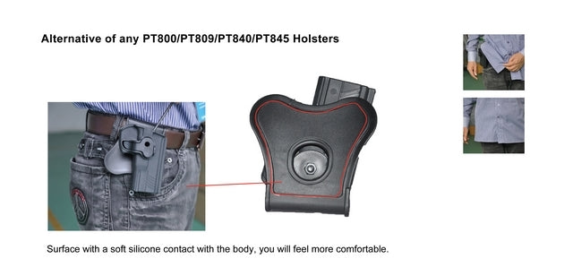 M92 & Taurus PT800 Tactical Paddle Holster Fobus Type by Cytac Tech