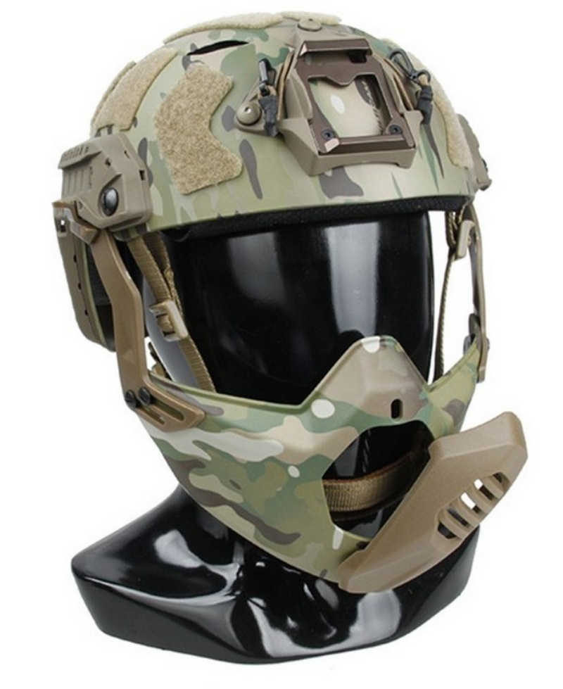 MC Multicam Super Flowing Helmet Light Version with Modular Lightweight Mask by TMC