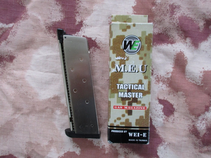 MEU 1911 Socom Gear Ascend KP1911 Silver - Chrome - Inox Gas Magazine by We