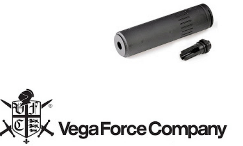 MK16 Silenziatore con Spegnifiamma a Sgancio Rapido Nero by VFC Vega Force Company