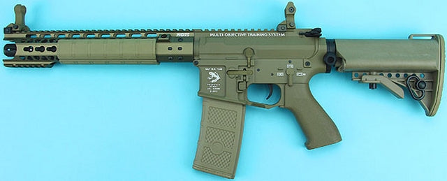 MOTS M4 12,5" Tan Keymod Navy Seals Logo by G&P