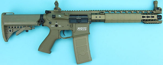 MOTS M4 12,5" Tan Keymod Navy Seals Logo by G&P