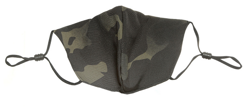 Mascherina Basic Mask Cover Multitarn Black V Shape