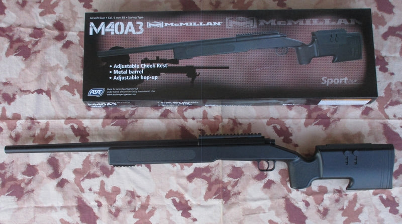 M40A3 McMillan Scritte e Loghi Originali Sniper Spring Bolt Action Rifle by Asg
