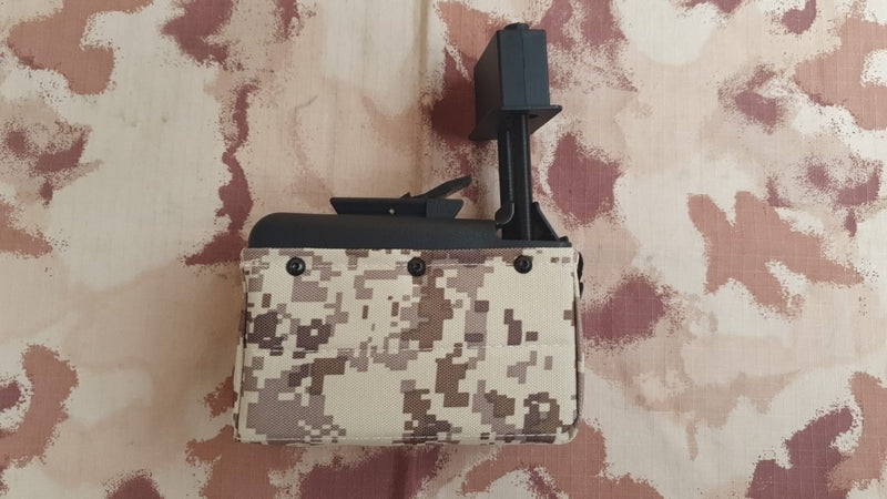 Minimi M249 1500bb Desert Digital Magazine USB Sound Control by A&K