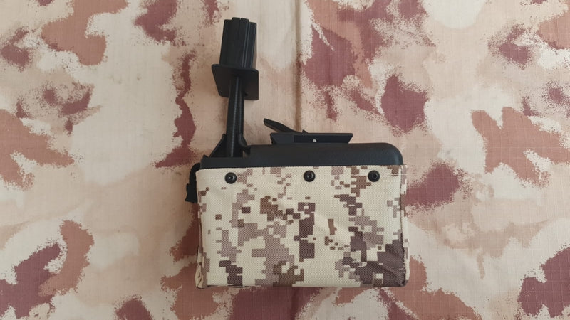 Minimi M249 1500bb Desert Digital Magazine USB Sound Control by A&K