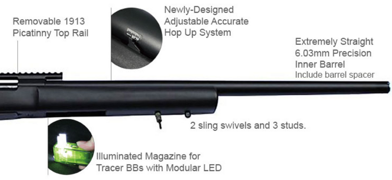 Modify MOD24 SF OD Bolt Action Airsoft Sniper Rifle by Modify-Tech