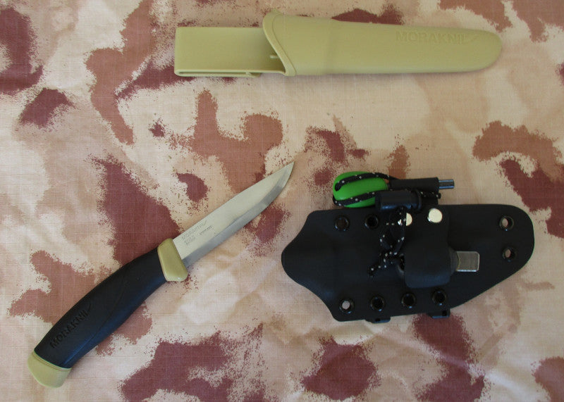 Morakniv Companion Desert con Fodero in Kydex Artigianale e Acciarino by Mora Knives