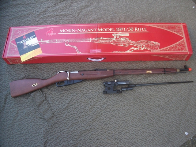 Mosin Nagant Full Wood & Metal Model 1891-30 Sniper PU Scope Gas Power by Red Fire