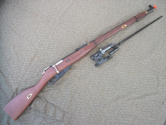 Mosin Nagant Full Wood & Metal Model 1891-30 Sniper PU Scope Gas Power by Red Fire