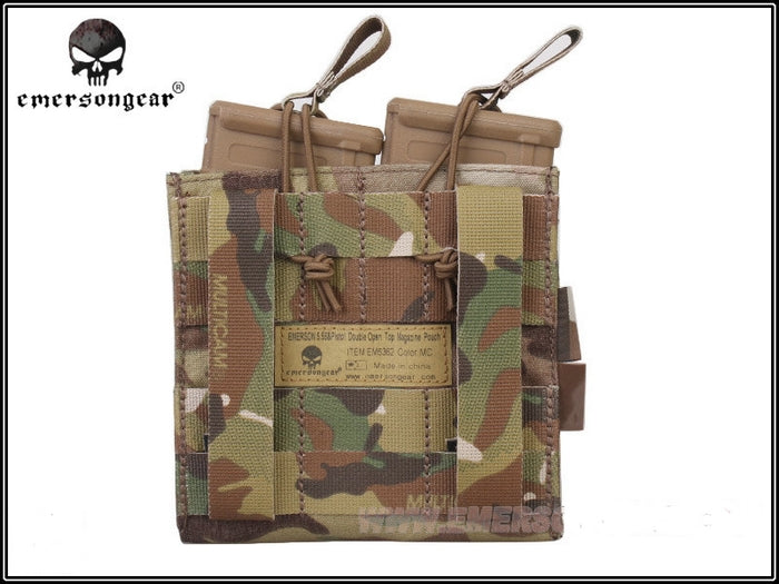 Multicam 5.56 - Pistol Double Open Top Magazine Pouch by Emerson