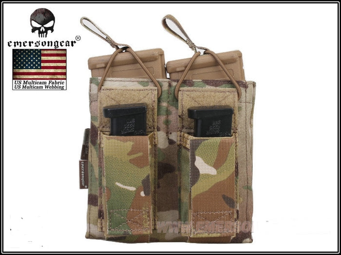 Multicam 5.56 - Pistol Double Open Top Magazine Pouch by Emerson