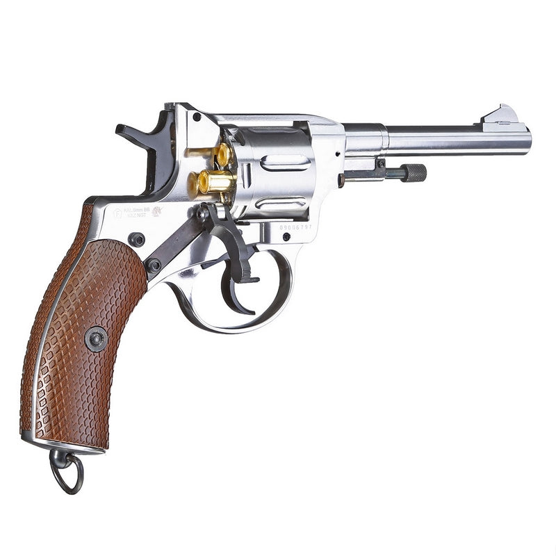 Nagant M1895 Chrome Co2 Revolver by Gun Heaven