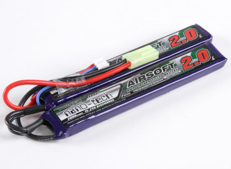 Batteria 7,4V 2000mAh 15-25C LiPo 2 x 120x20x10mm by Turnigy Nano Tech Power Systems