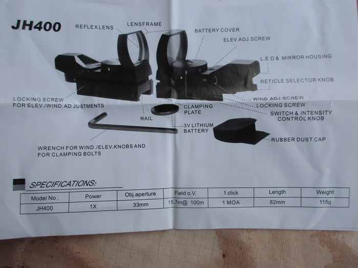 Red Dot MOA 1x33 Multi Sight Green - Red by Nuprol