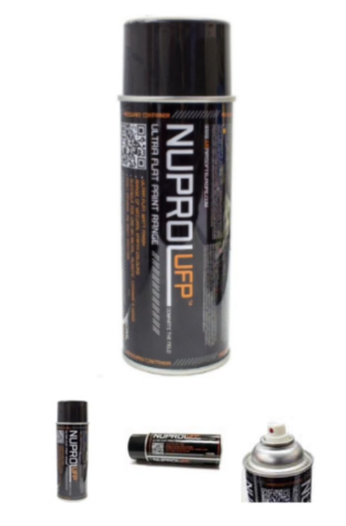 Nuprol UFP Ultra Flat Print Range Flat Black Spray Paint by Nuprol