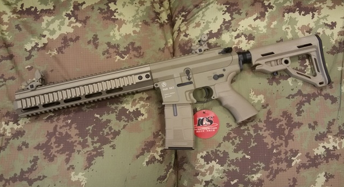 PAR Mk3 CQB Tan MTR Stock Blow Back EBB IMT-293-1 by Ics