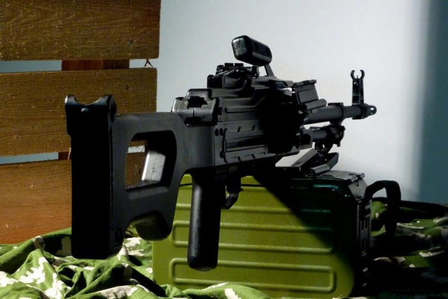 PKM Soviet - Russian Machine Gun BK Black AEG by A&K