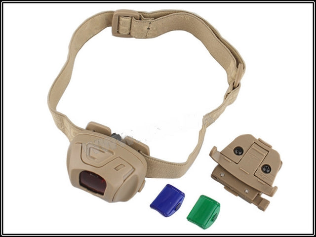 PS Military Tan Helmet-MOLLE Lamp Set by Big Dragon