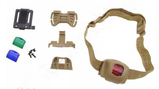 PS Military Tan Helmet-MOLLE Lamp Set by Big Dragon