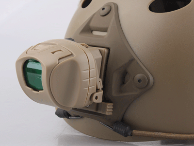 PS Military Tan Helmet-MOLLE Lamp Set by Big Dragon