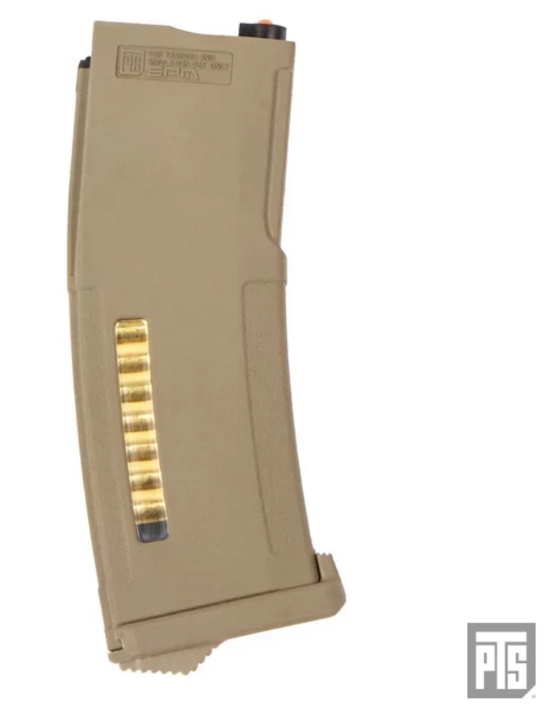 PTS EPM Dark Earth 30-120bb Enhanced Polymer Magazine (EPM) For Tokyo Marui Recoil Shock Next Generation M4 - Scar - 416D Series by PTS