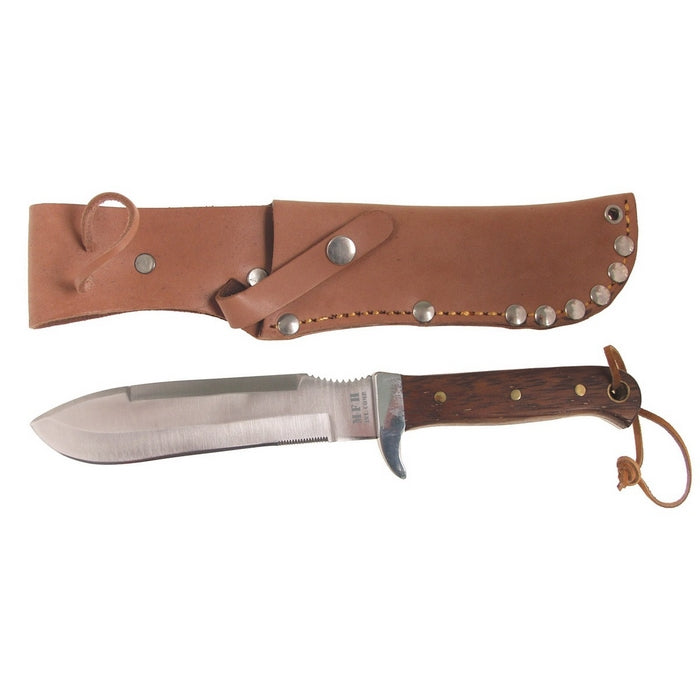 BW Paratrooper Knife Wooden Handle & Leather Sheath