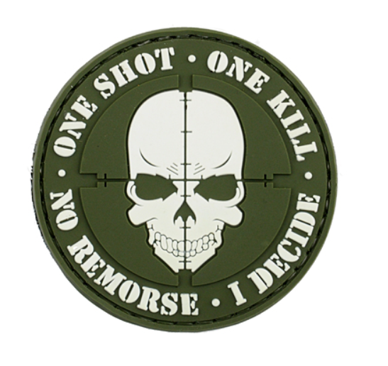 Patch One Shot One Kill OD Rubber 3D Patch