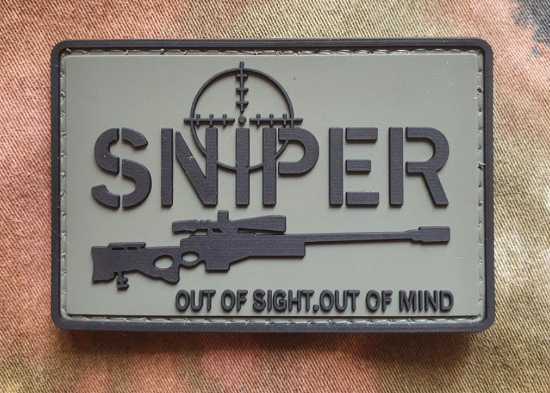 Patch Sniper Out Of Sight Out Of Mind 3D Rubber Patch Gommata by JTG