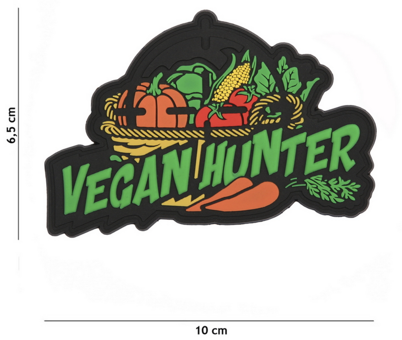Patch Vegan Hunter 3D Rubber Patch in Gomma