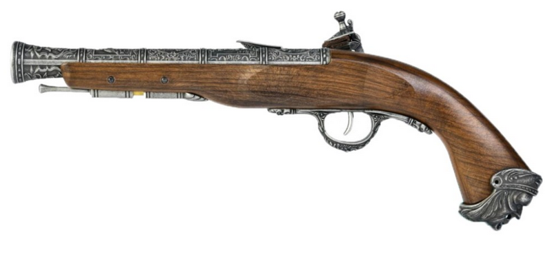 Pirates Flintlock Silver Gas Replica by Hfc