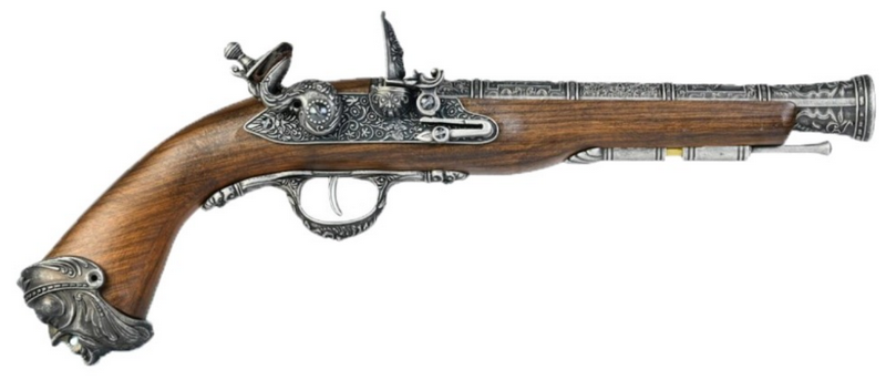 Pirates Flintlock Silver Gas Replica by Hfc