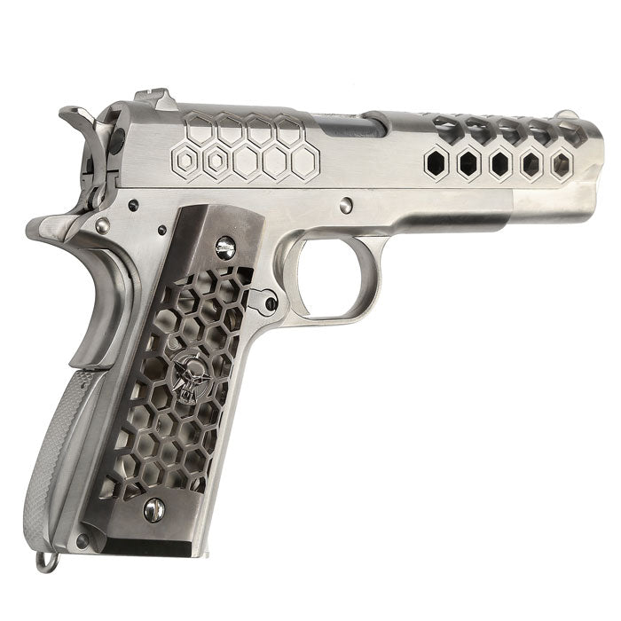 Punisher Hex Cut M1911 GBB Full Metal Satin Chrome by We