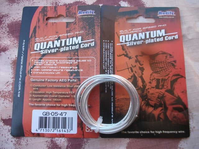 Quantum Silver Plated Cord Wire 180cm. by Modify-Tech