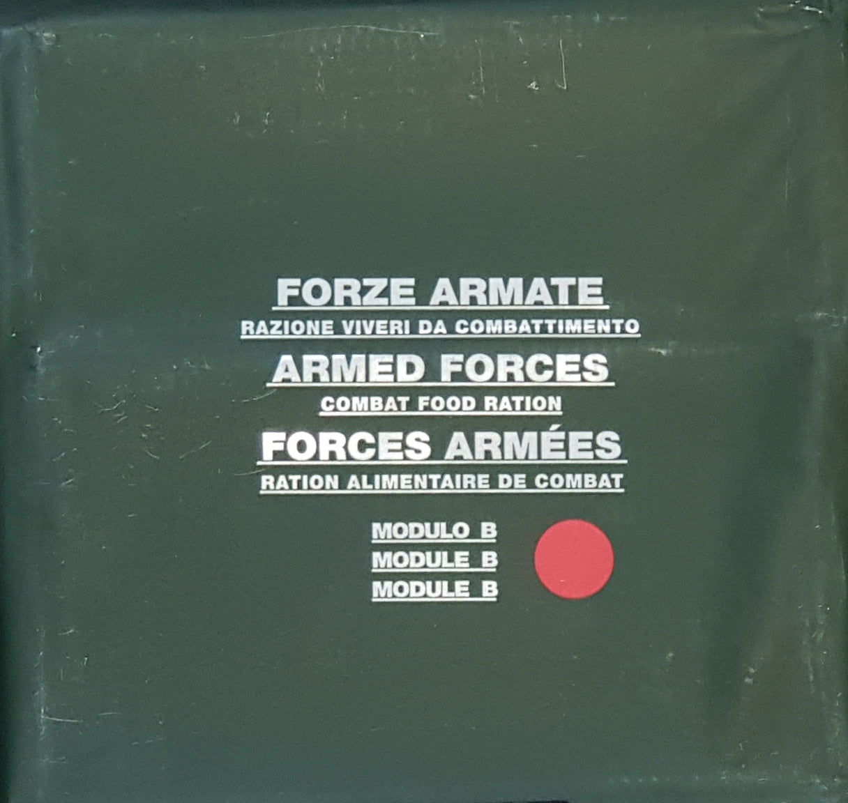 Razione Giornaliera Italiana Viveri Da Combattimento EI Modulo B Scadenza: 07-08-2019