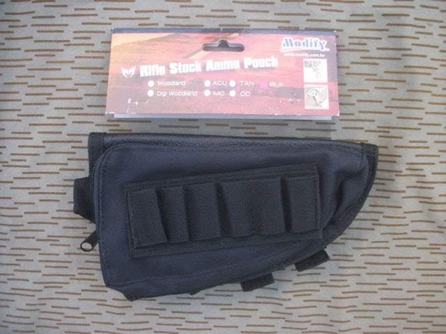 Poggia Guancia Rifle Stock Ammo Pouch BK by Modify Tech